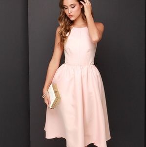 Lulus Peach Midi Dress